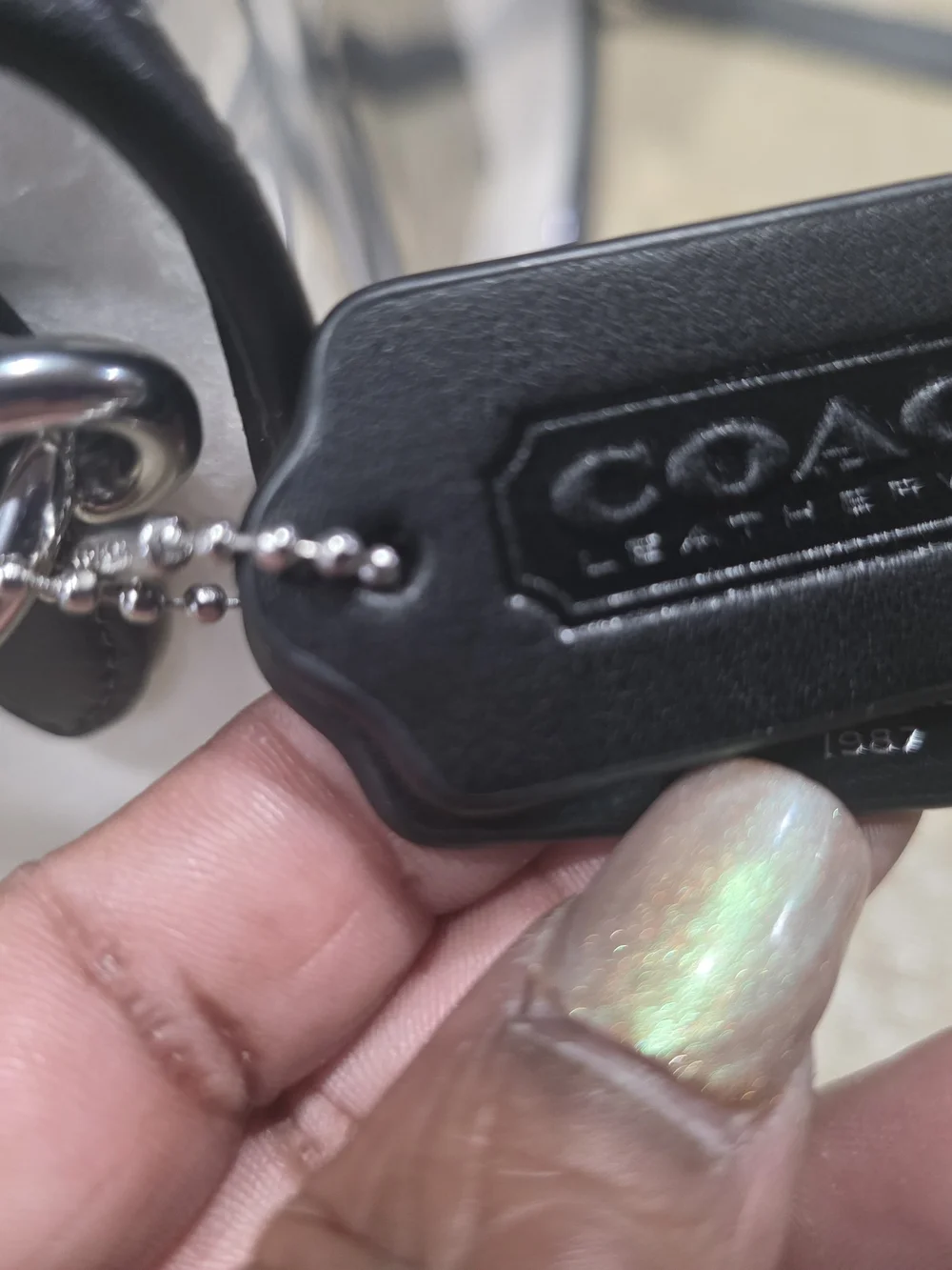 Coach Black Leather Tote Bag